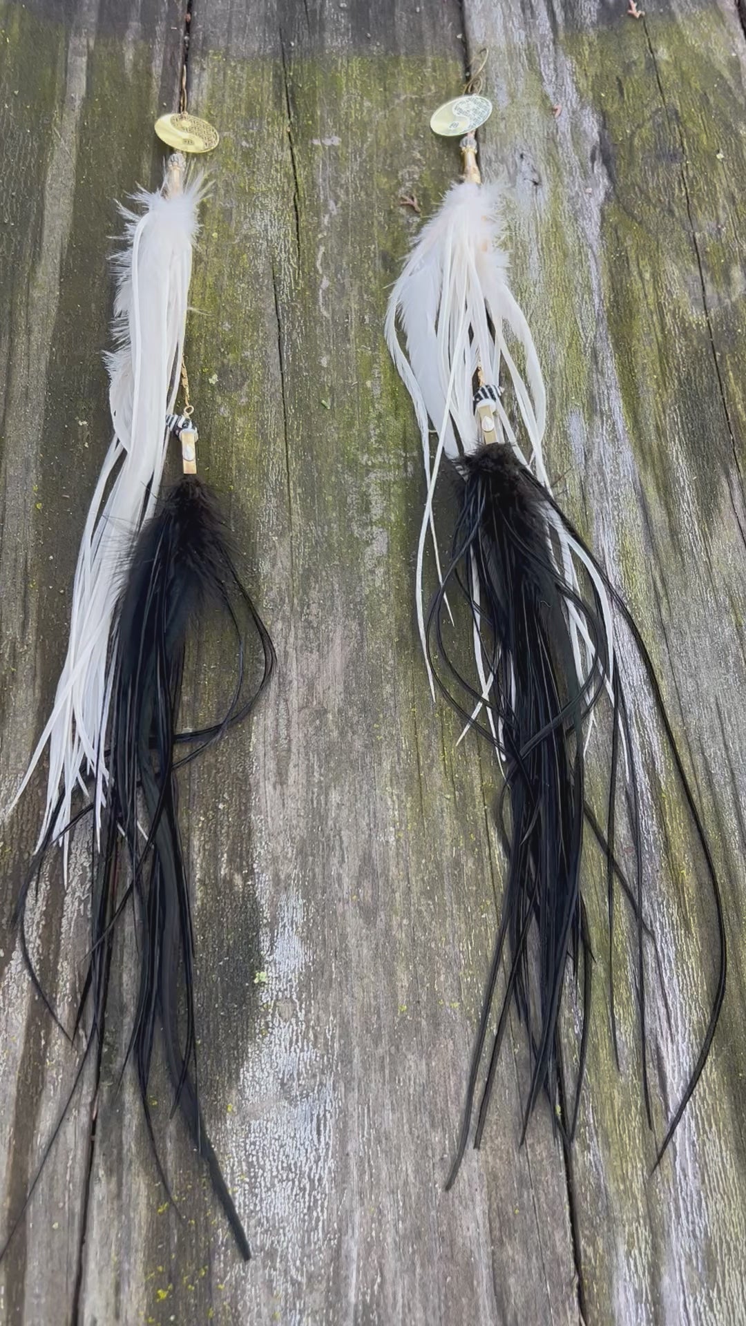 ISIS Yin & Yang Feather earrings